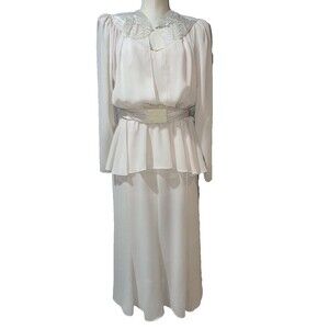 Patra Women’s Vintage 1980s Formal Layered Dress size 10 Heavily Embellished